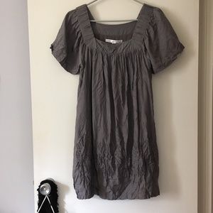 DIANE VON FÜRSTENBERG DVF Dove Grey Silk Dress w/ Beaded Hem 4